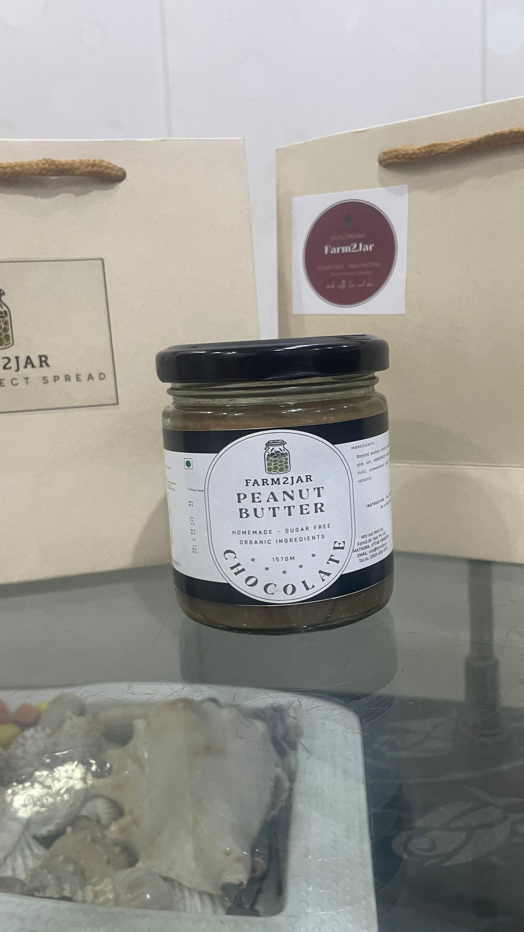 Peanut Butter - Chocolate - Farm2Jar SUGAR FREE - GLUTEN FREE