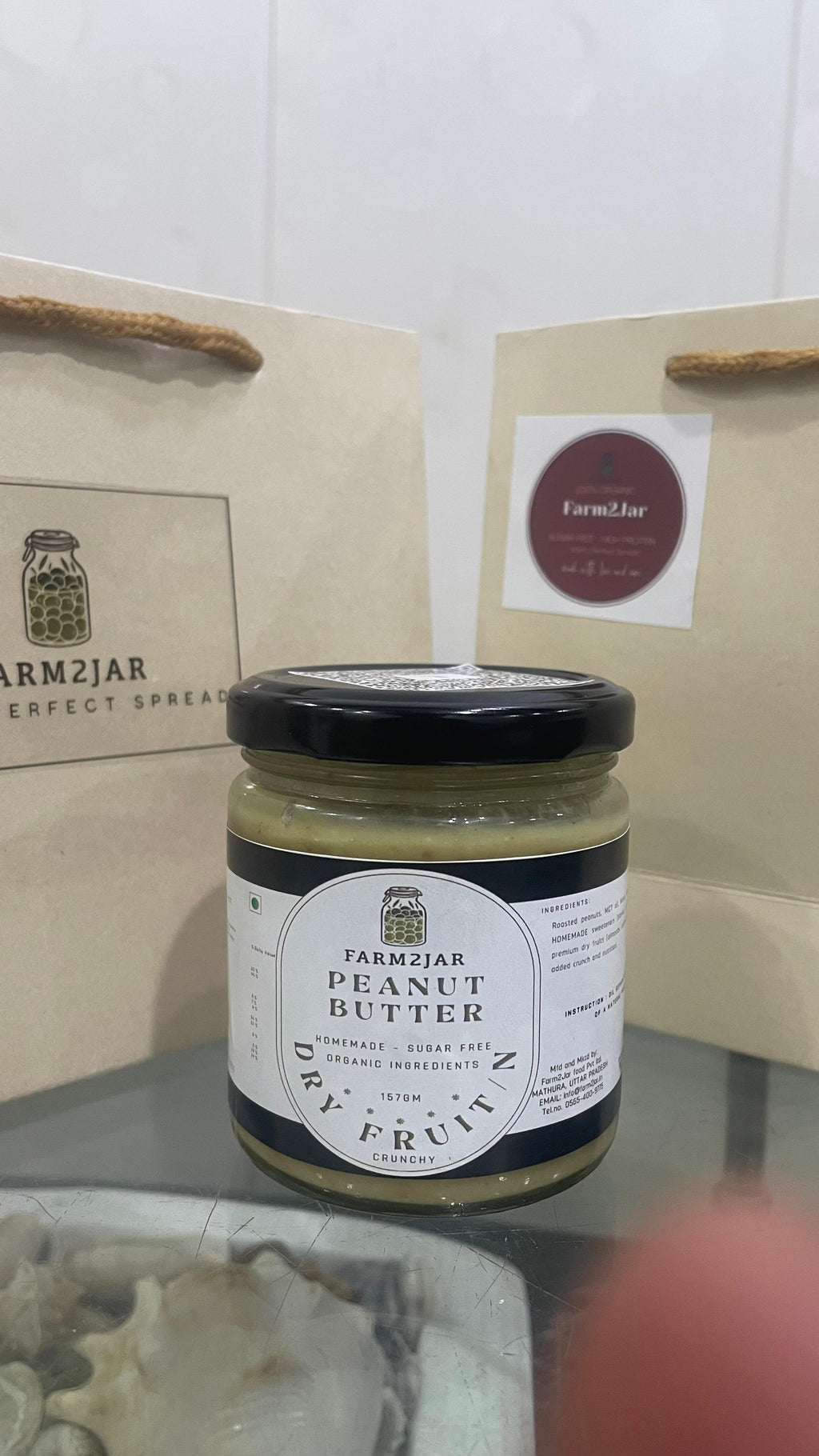 Peanut Butter - Dry Fruit & Nuts - Honey - Farm2Jar SUGAR FREE