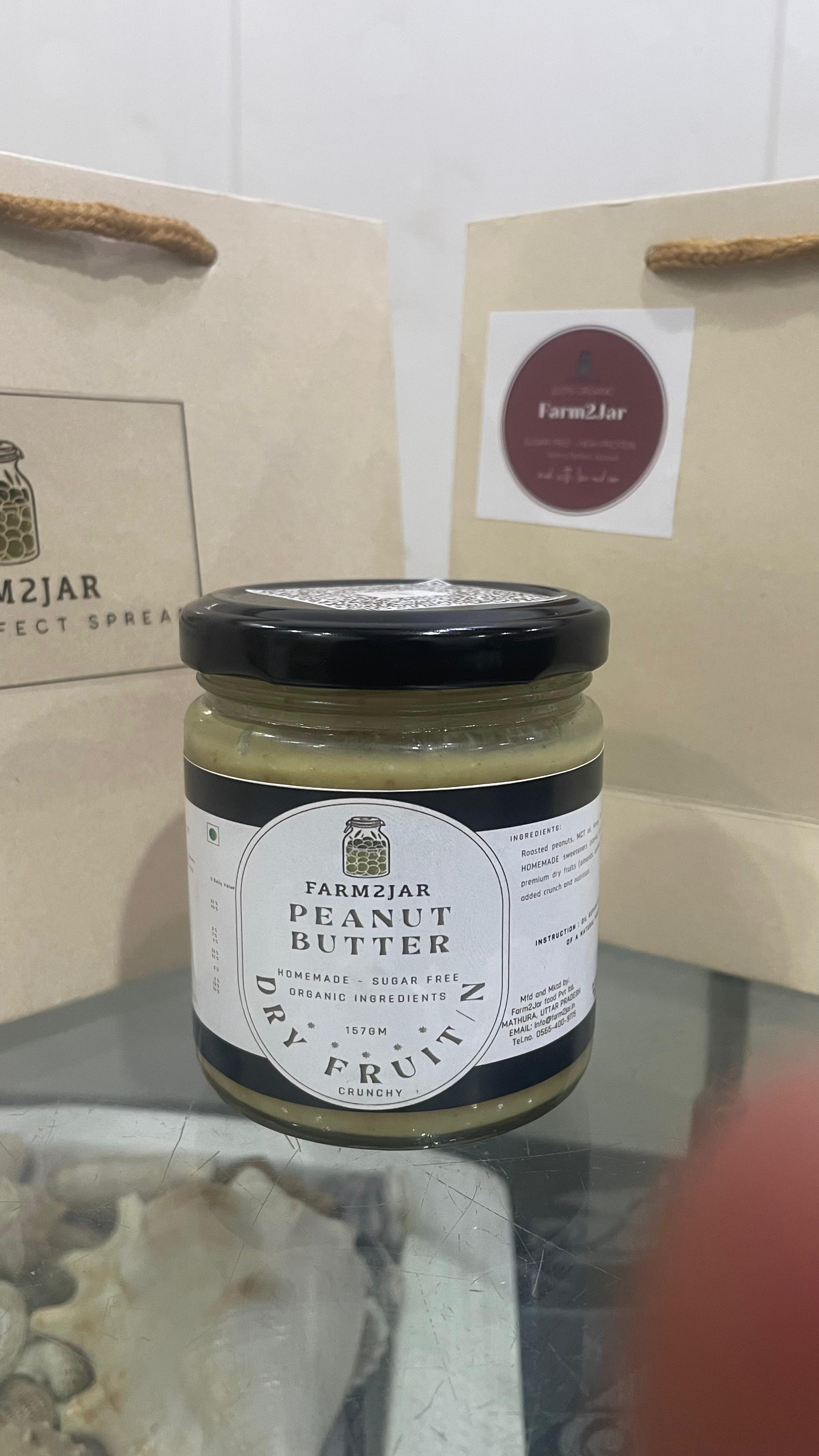 Peanut Butter - Dry Fruit & Nuts - Honey - Farm2Jar SUGAR FREE