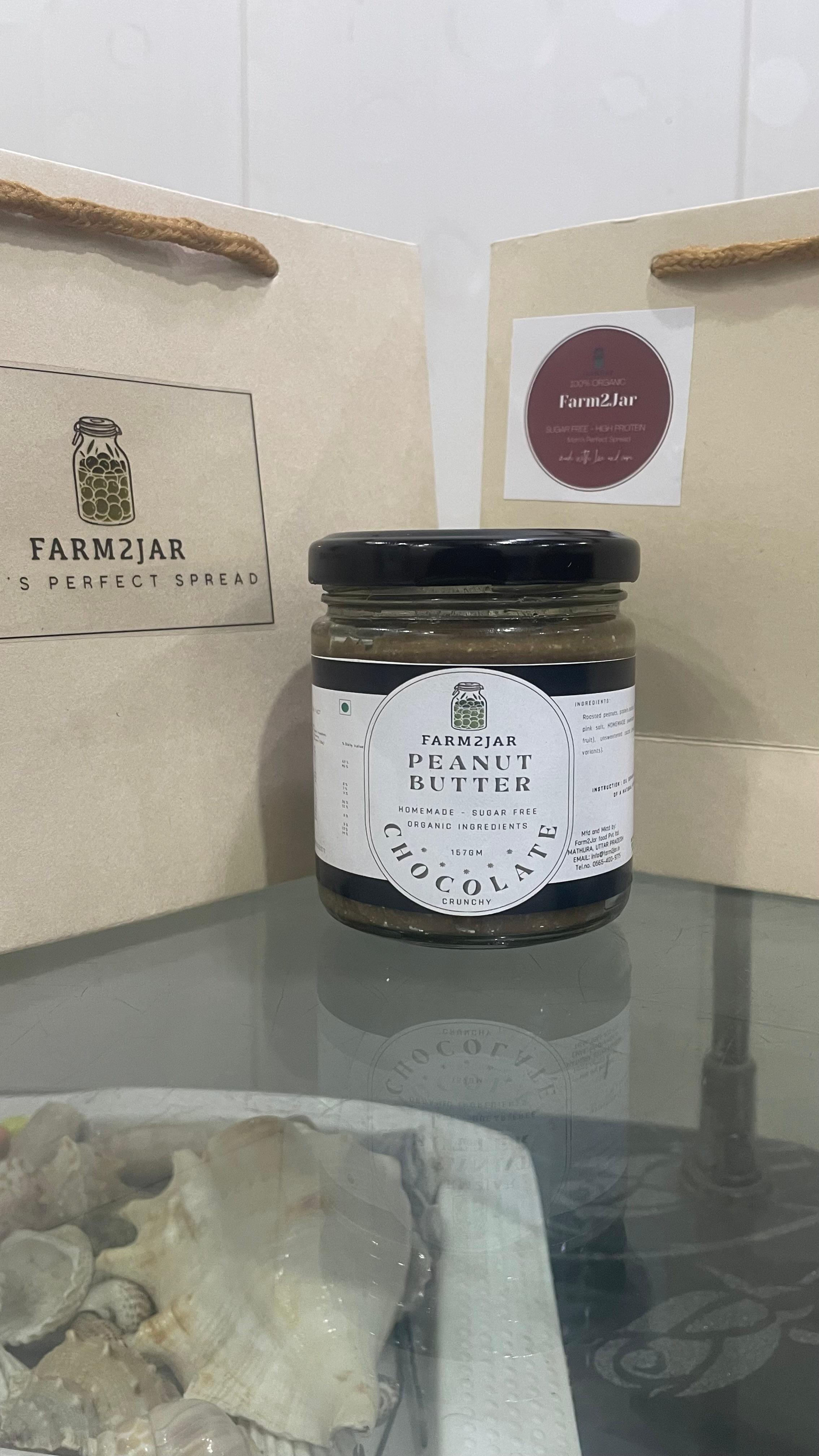 Peanut Butter - Chocolate - Farm2Jar SUGAR FREE - GLUTEN FREE